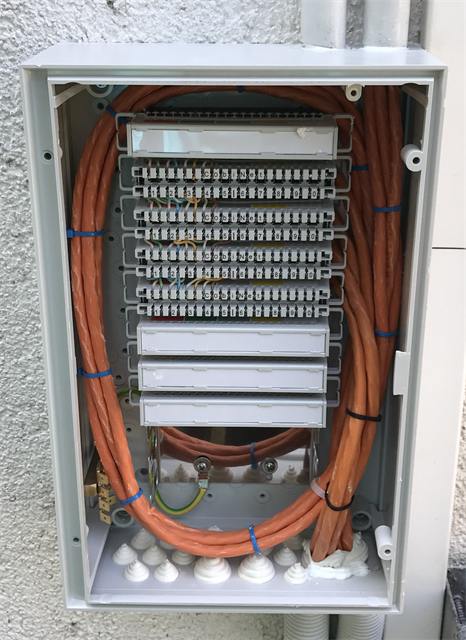 Patchfeld mit sauberer Kabelführung