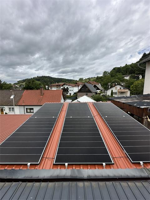Photovoltaikanlage fertig montiert